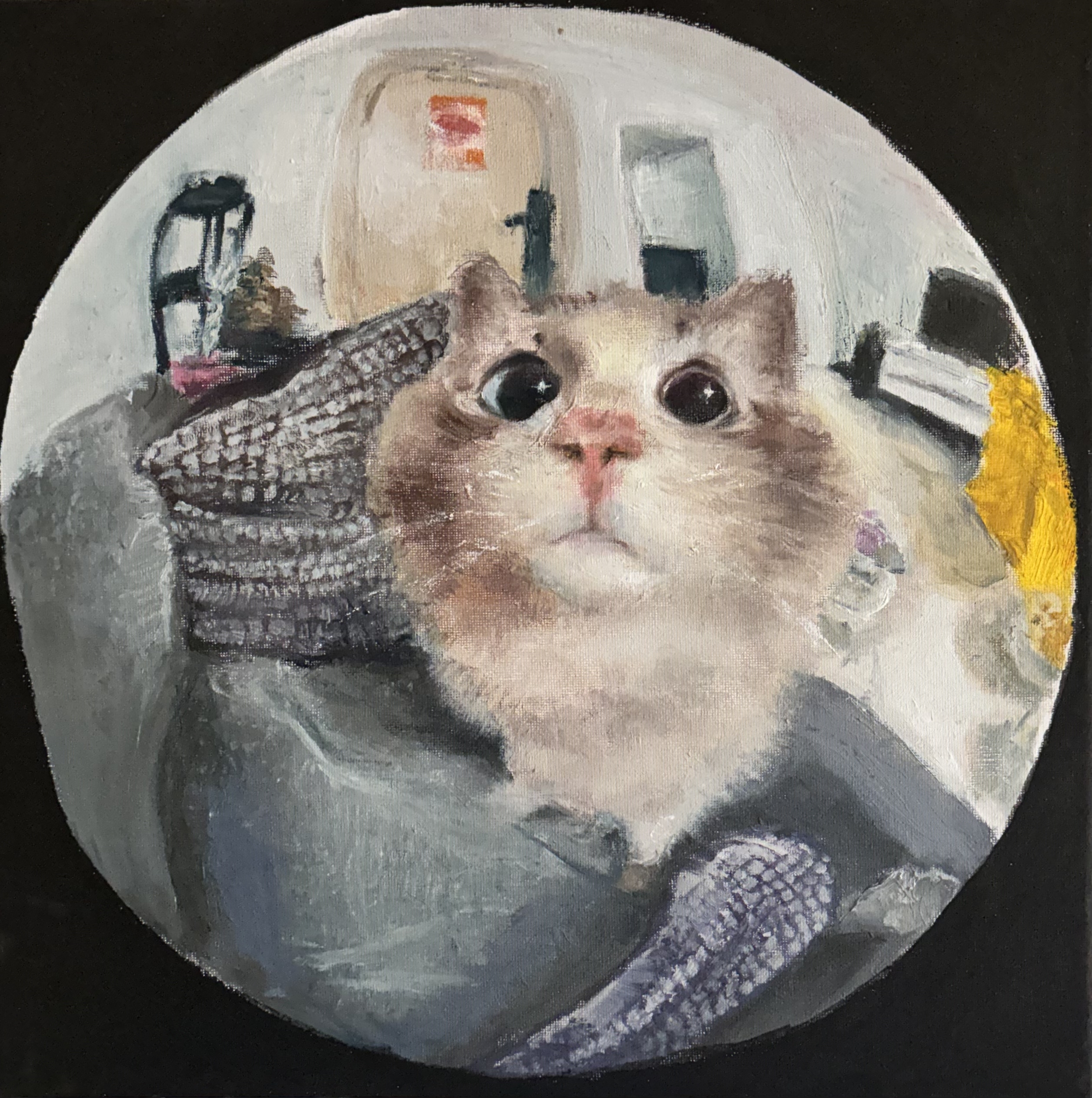 painting of a cat